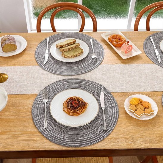 Set de table rond | Élégance Texturée - Mon Univers Cuisine