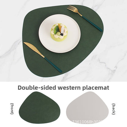 Set de table vert foncé et gris - Mon Univers Cuisine