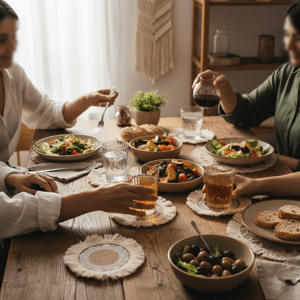 Sous - verre rond | Bohème au naturel - Mon Univers Cuisine
